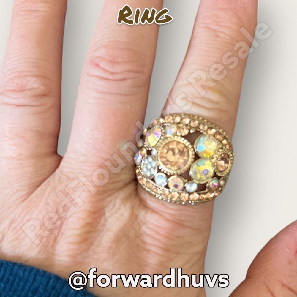 Bundle Sale 3 for $15 | Stretch Embellished Bling Ring Size 8-12